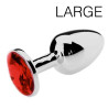 Generique Plug bijou Spolly Large - Rouge 8.5 x 3.9cm